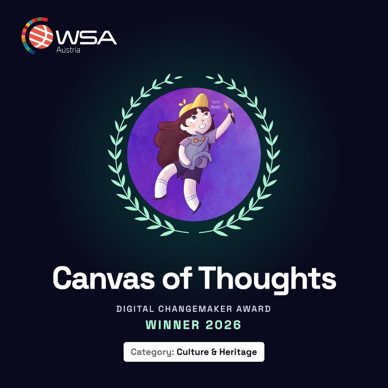 Gewinner-Grafik WSA Austria 2026: Canvas of Thoughts, Kategorie Culture & Heritage