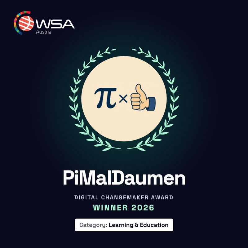 Gewinner-Grafik WSA Austria 2026: PiMalDaumen, Kategorie Learning & Education